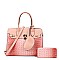 3 IN 1 Crocodile Padlock Accent Satchel Set