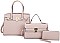 3 IN 1 PADLOCK SATCHEL CROSSBODY & WALLET SET