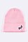 Trendy OOPS Patch Cuff Rib Beanie LA-MKH35130