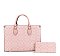 2-IN1 Oval Print Tote / Satchel W Wallet Set