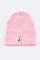 Chic Victory Sign Language Patch Iconic Beanie LA-MKH3515Q