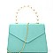 PL0270-LP Pearl Embellished Handle Carry Satchel