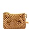 Fringe Accent Thick Knitted Flap Shoulder Bag MH-PL0312