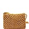 Fringe Accent Thick Knitted Flap Shoulder Bag MH-PL0312