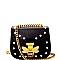 PL8062-LP Rhinestone Bee Charm Chain Shoulder Bag