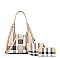 3 IN 1 Curve Monogram Plaid Tote Bag + Crossbody + Wallet