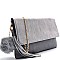 PP1172-LP Tassel and Pom Pom Accent Clutch