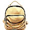 PP6478-LP Chain Accent Front Pocket Fashion Backpack