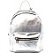 Front Pocket Faux-Leather Backpack