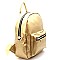 Front Pocket Faux-Leather Backpack
