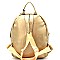 Front Pocket Faux-Leather Backpack