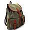 PP6595-LP Two-Tone Canvas Drawstring Fashion Backpack