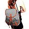 PP6595-LP Two-Tone Canvas Drawstring Fashion Backpack