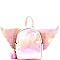 Chic Pom Pom Accent Removable Angel Wing Novelty Backpack MH-PP6746