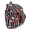 Flamingo Print Pinstriped Canvas Novelty Backpack MH-PP6752