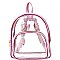 Metallic Trim Medium Clear Backpack