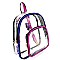 Metallic Trim Medium Clear Backpack