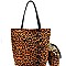 Leopard Print 2 in 1 Tall Shopper Tote MH-PP6867