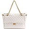 Turn-Lock Quilted Large Tote