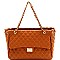 Turn-Lock Quilted Large Tote