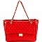 Turn-Lock Quilted Large Tote