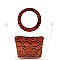TRANSPARENT 2 IN 1 SNAKE SKIN SATCHEL