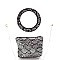 TRANSPARENT 2 IN 1 SNAKE SKIN SATCHEL