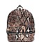 Snake Print Sequin Backpack