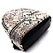 Snake Print Sequin Backpack