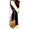 PPC3713-LP Fringed Braided Strap Shoulder Bag