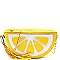 PPC3900-LP Lemon Theme Tassel Accent Novelty Crossbody Bag