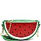 PPC3901-LP Watermelon Theme Tassel Accent Novelty Crossbody Bag