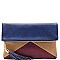 PPC3924-LP Color-block Flap Clutch Bag