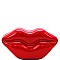 GLOSSY LIP CLUTCH CROSS BODY