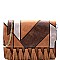 PPC5041-LP Tasseled Patchwork Clutch Crossbody