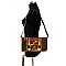 PPC5153-LP Aztec Embroidered Suede Clutch Messenger