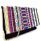 PP5171-LP Aztec Theme Embroidery Suede Flap Clutch