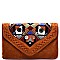 PPC5208-LP Embroidery Felt-Suede Envelope Clutch