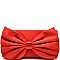 PPC5365-LP Large Bow-tie Accent Satin Clutch