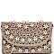 PPC5408-LP Flower Embellished Laser-Cut Detail Clutch