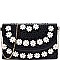 PPC5408-LP Flower Embellished Laser-Cut Detail Clutch