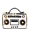 PPC5420-LP Vintage Boombox Theme Novelty Bag