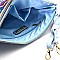 PPC5474-LP Colorful Thread Tassel Bohemian Embroidery Denim Clutch