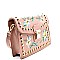 PPC5498-LP Flower Embroidery Studded Retro Satchel Cross Body