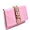 PPC5507-LP 3D Flower Accent Clutch Cross Body