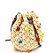 PPC5512-LP Colorful Puff Ball Accent Bohemian Shoulder Bag