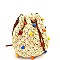 PPC5512-LP Colorful Puff Ball Accent Bohemian Shoulder Bag