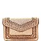 PPC5753-LP Whip stitched Metallic Envelope Clutch