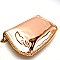 PPC5790-LP Chain Accent Metallic Flap Clutch