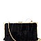 Faux-Fur Metal Frame Hard Clutch MH-PPC5807